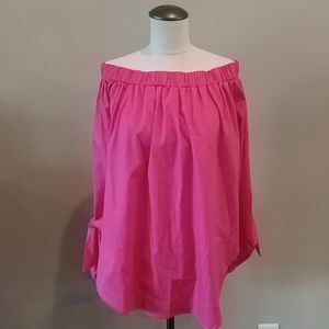 Pink off the shoulder flowy top